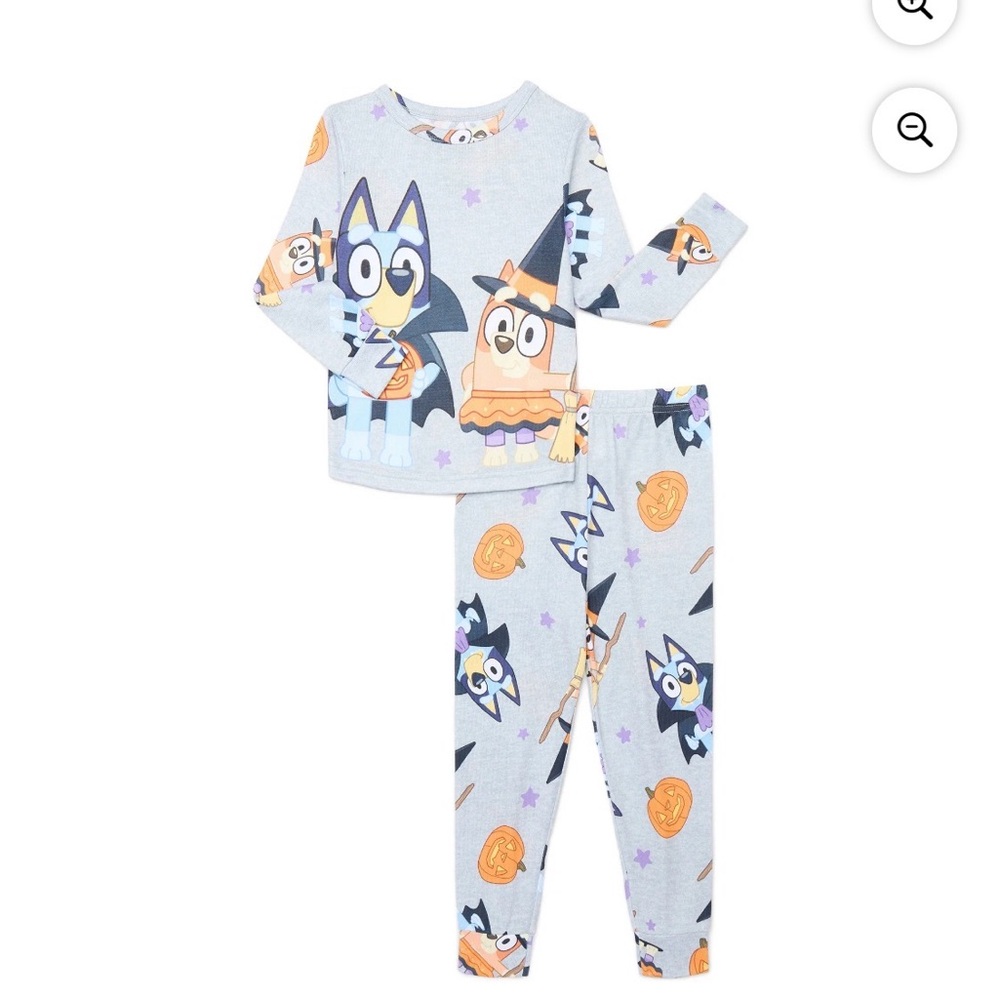 Bluey and bingo halloween long sleeve pajama set size 4